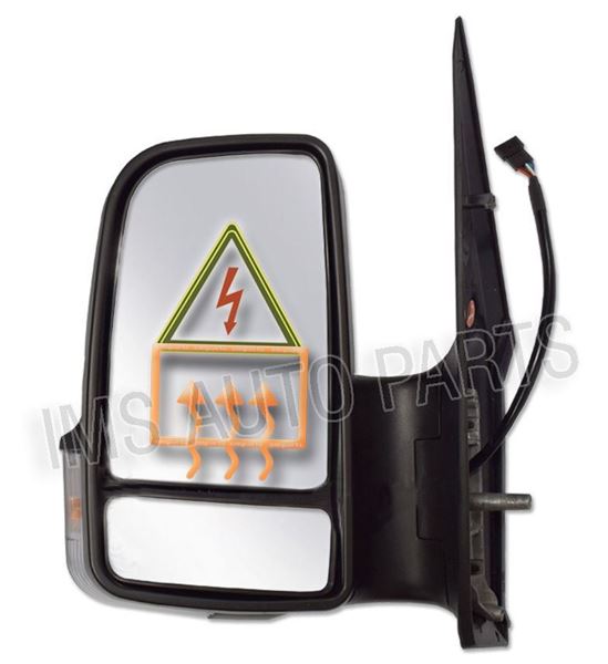 Mercedes Sprinter 906 Door Wing Mirror Electric Black Short Arm Left Driver Side 2007 To 2016