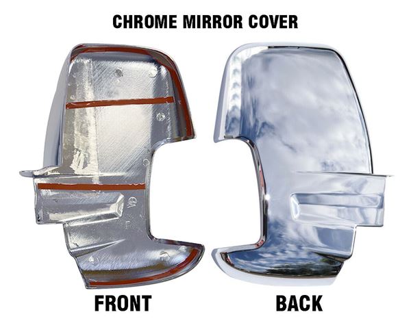 Ford Transit 150 250 350 Chome Mirror Cover Adhesive Right Passenger Side 2014 To 2018 