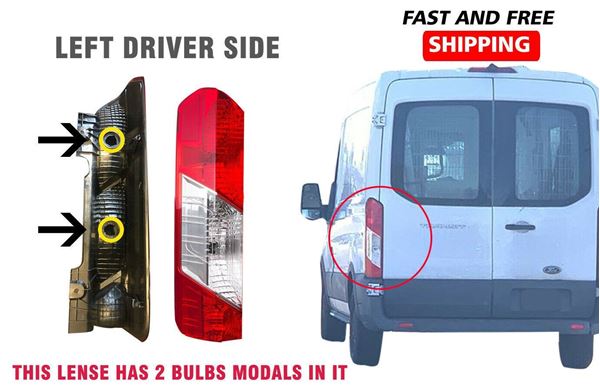 Ford Transit 150 250 350 Back Tail Light Lamp Lens Left Driver Side 2016 To 2018