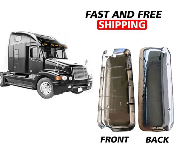 Freightliner Columbia Century Mirror Cover Chrome With CBR Hole Right Passenger Side 2005 To 2015