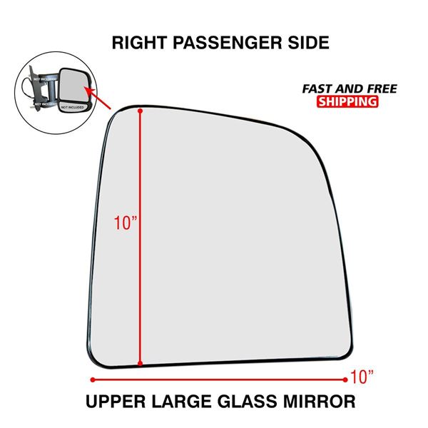 Dodge Ram Promaster Long Arm Upper Glass Mirror Heated Right Passenger Side 2017 To 2021