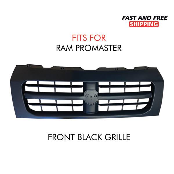 Ram Promaster 1500 2500 3500 Black Front Grille Radiator Assembly 2014 To 2018