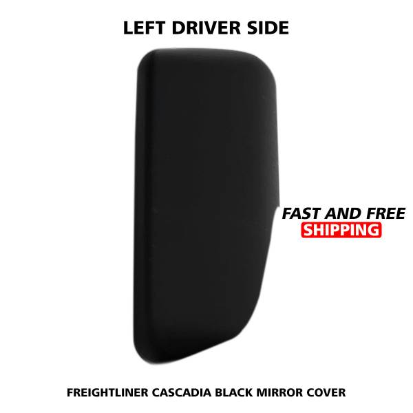 FREIGHTLINER CASCADIA BLACK DOOR MIRROR COVER LEFT DRIVER SIDE 2018 2019 2020