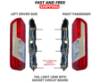 Ford Transit 150 250 350 Tail Light Lens With Socket Circuit Board Right Passenger and Left Driver Side Pair 2014 To 2015