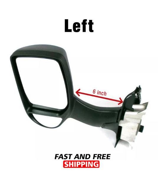Ford Transit MK6 MK7 Cargo Van Manual Long Arm Wing MirrorLeft Driver Side 2007 To 2012