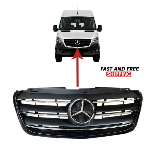 Mercedes Sprinter 1500 2500 3500 Black Front Upper Grille 2019 To 2021