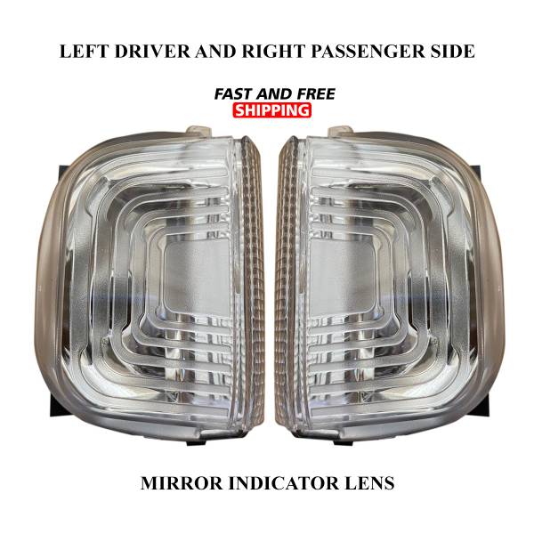 Mercedes Sprinter Mirror Indicator White Lens Clear Right Passenger and Left Driver Side Pair 2019 To 2020
