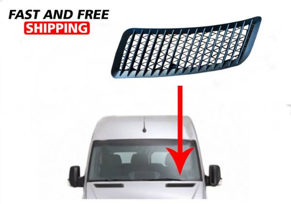 Mercedes Sprinter 2500 3500 Black Hood Vent Grille Cover Left Driver Side 2007 To 2017