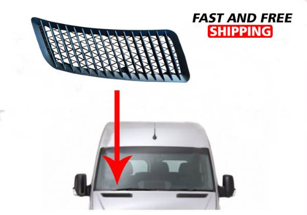 Mercedes Sprinter 2500 3500 Black Hood Vent Grille Cover Right Passenger Side 2007 To 2017