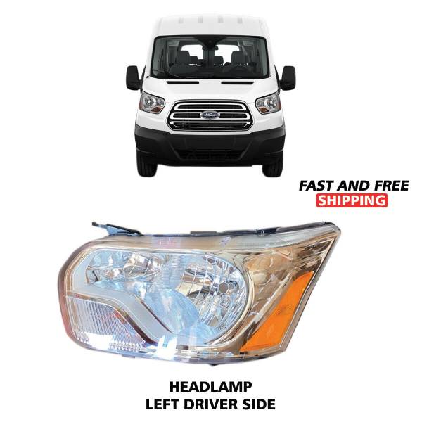 Ford Transit 1500 2500 3500 Headlight Lamp Halogen Left Driver Side 2015 To 2022