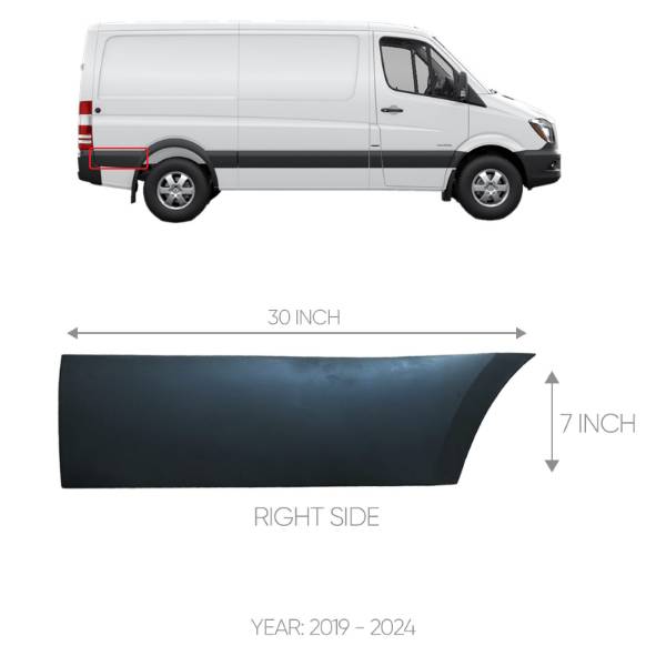 MERCEDES SPRINTER W907 REAR TRIM MOLDING COVER RIGHT PASSENGER SIDE 2019 TO 2025