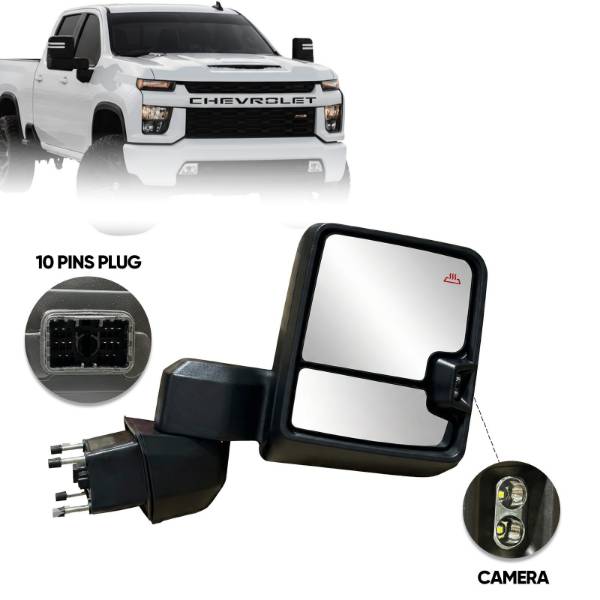CHEVROLET SILVERADO GMC SIERRA BLACK TOW MIRROR RIGHT PASSENGER SIDE 2019 TO 2024